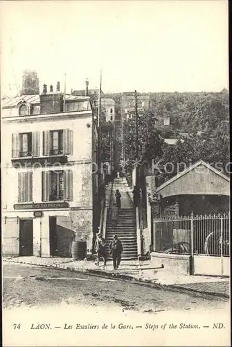 Laon Aisne Escaliers de la Gare Kat. Laon