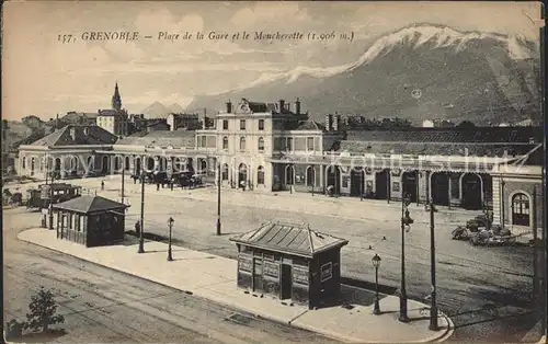 Grenoble Place de la Gare et le Moucherotte Alpes Kat. Grenoble