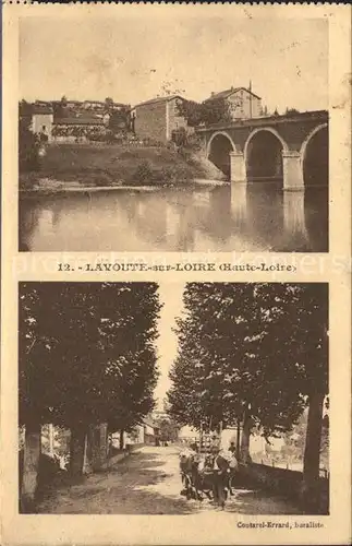 Lavoute sur Loire Pont Allee Ochsenkarren Kat. Lavoute sur Loire