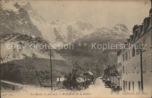 La Meije Vue prise de la Grave Alpes Kat. Saint Christophe en Oisans