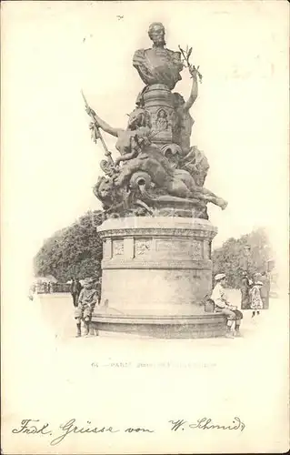 Paris Statue de Francis Garnier Monument Kat. Paris