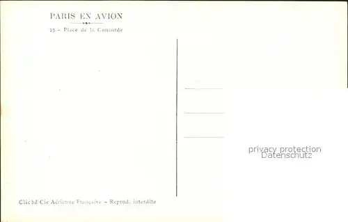Paris en avion Place de la Concorde Kat. Paris
