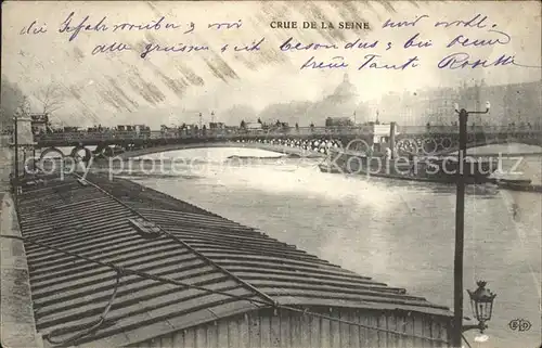 Paris Crue de la Seine Inondations Janvier 1910 Hochwasser Katastrophe Kat. Paris
