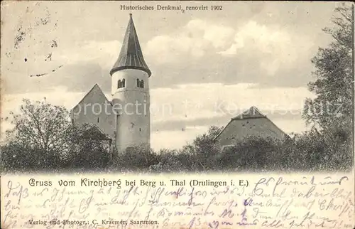 Berg Saverne Kirchberg Kirche Historisches Denkmal Bahnpost Kat. Berg
