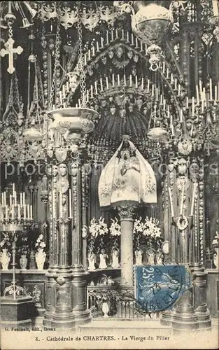 Chartres Eure et Loir Cathedrale Vierge du Pilier Kat. Chartres