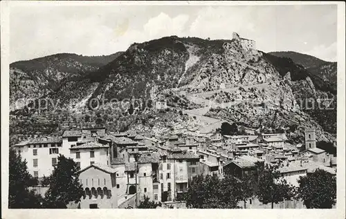 Entrevaux Vue generale Porte nationale Kat. Entrevaux