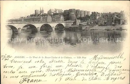 Angers Pont Basse Chaine Chateau Kat. Angers