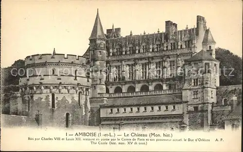Amboise Chateau Monument historique Kat. Amboise