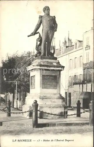 La Rochelle Charente Maritime Statue de l Amiral Duperre Monument Kat. La Rochelle