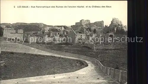 Les Baux de Provence Vue panoramique des Ruines de l ancien Hopital Chateau des Baux Kat. Les Baux de Provence