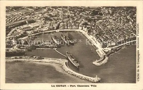 La Ciotat Port Chantiers Ville vue aerienne Kat. La Ciotat