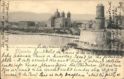 Marseille Fort Saint Jean et la Cathedrale / Marseille /Arrond. de Marseille