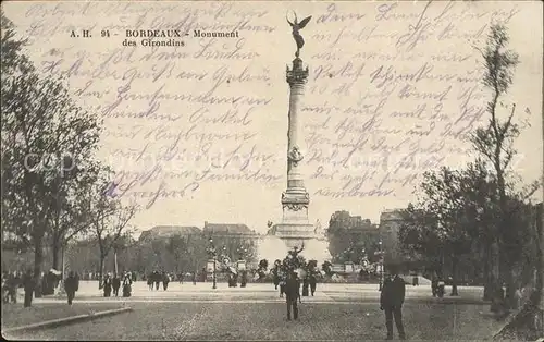 Bordeaux Monument des Girondins Kat. Bordeaux