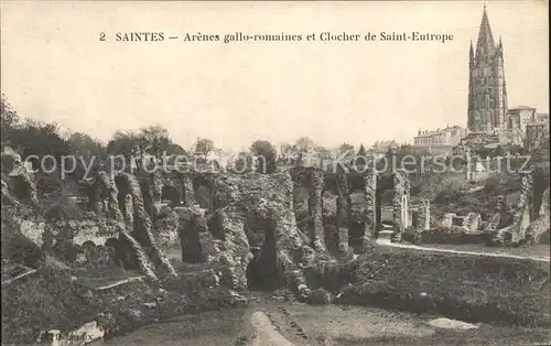 Saintes Charente Maritime Arenes gallo romaines et Clocher de Saint Eutrope Kat. Saintes
