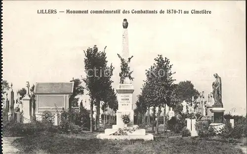 Lillers Monument commemoratif des Combattants de 1870 71 au Cimetiere Kat. Lillers