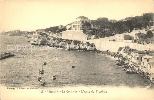 Marseille La Corniche Anse du Prophete Kat. Marseille