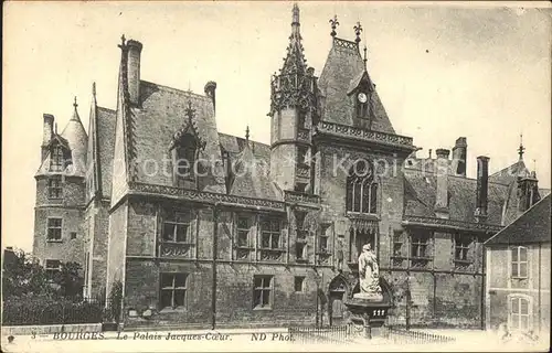 Bourges Palais Jacques Coeur Statue Monument Kat. Bourges