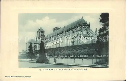 Bourges Cathedrale vue laterale Sud Kat. Bourges