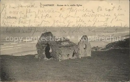 Carteret Manche Ruines de la vieille Eglise Kat. Barneville Carteret