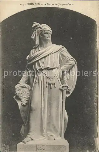 Bourges Statue de Jacques Coeur Kat. Bourges