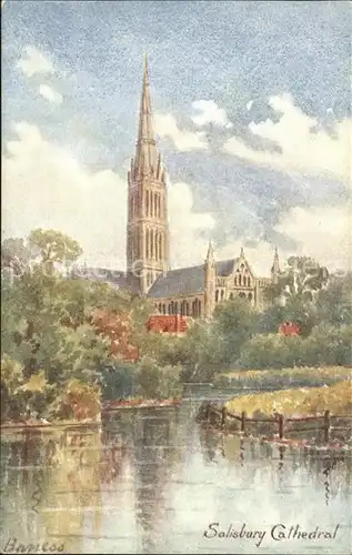 Salisbury Kuenstlerkarte Cathedral Kat. Salisbury