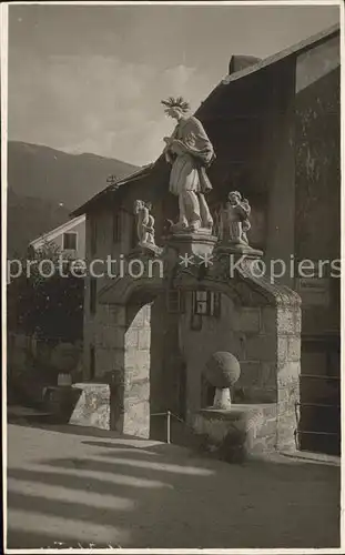 Brixen Thale Steinernes Tor mit Figuren Kat. Brixen im Thale