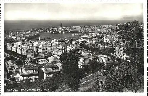 Genova Genua Liguria Panorama dal Righi Kat. Genova