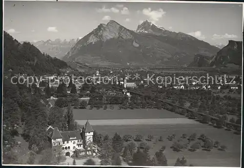 Gonzen Fliegeraufnahme mit Alvier Kat. Gonzen