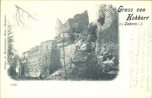 Hohbarr Ruine bei Zabern im Elsass Kat. Saverne