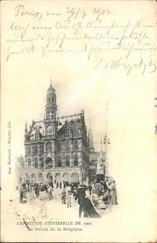 Paris Exposition Universelle de 1900 Palais de lag Belgique Kat. Paris