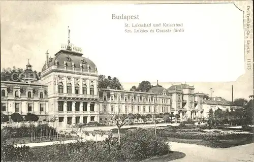 Budapest Kaiserbad uns St. Lukasbad Kat. Budapest