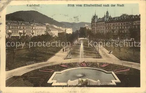 Karlsbad Eger Boehmen Blick vom Elisabethenbad  Kat. Karlovy Vary