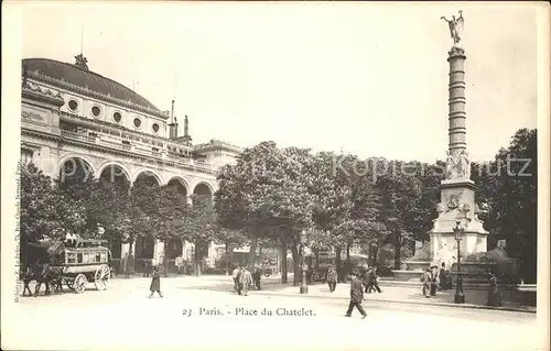 Paris Place du Chateler Saeule Kat. Paris