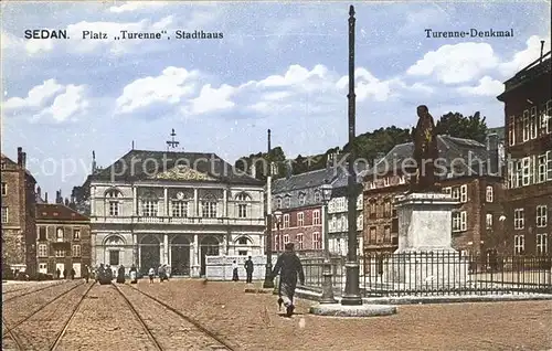 Sedan Ardennes Platz Turenne Denkmal Stadthaus Kat. Sedan