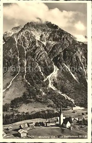 Mittelberg Vorarlberg Zwoelferhorn Kat. Mittelberg