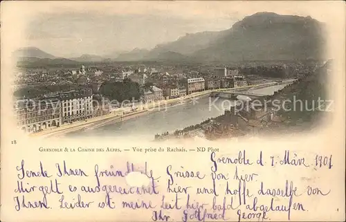 Grenoble Chaine Alpes prise Rachais  Kat. Grenoble