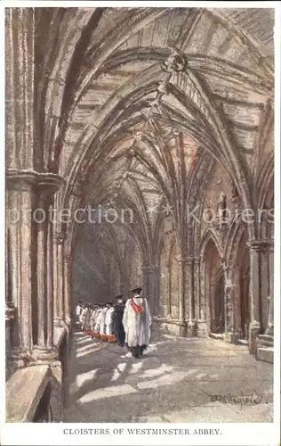 London Westminster Abbey Cloisters Kuenstlerkarte Kat. City of London