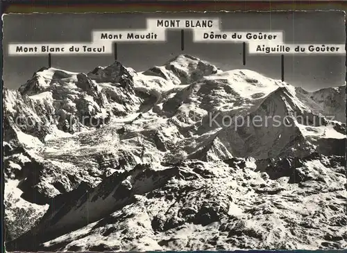 Mont Blanc Mont Maudit Dome Gouter Mt Blanc Tacul Aiguille Gouter Kat. Chamonix Mont Blanc