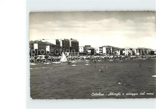 Cattolica Alberghi spiaggia dal mare Kat. Cattolica