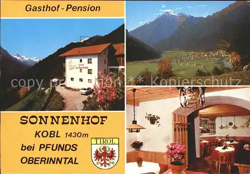 Pfunds Gasthof Pension Sonnenhof Stube Panorama Kat. Pfunds