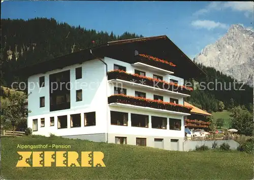 Filzmoos Alpengasthof Pension Zeferer Kat. Filzmoos