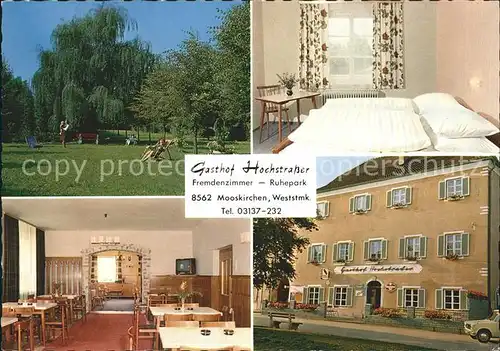 Mooskirchen Gasthof Hochstrasser Gastraum Zimmer Kat. Mooskirchen