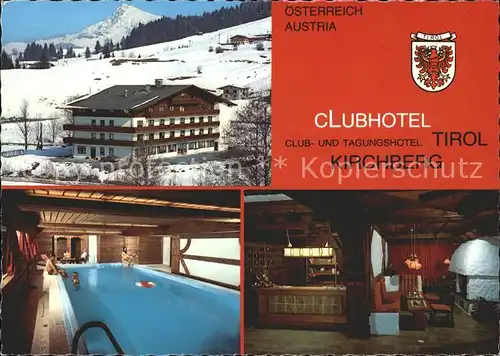 Kirchberg Tirol Clubhotel Kirchberg Hallenbad Gastraum Kat. Kirchberg in Tirol