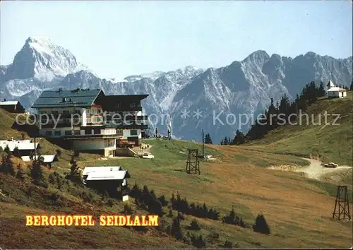 Saalbach Hinterglemm Berghotel Seidlalm mit Leoganger Steinberge Kat. Saalbach Hinterglemm