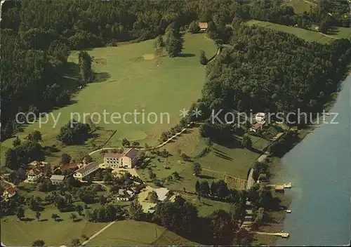 Maria Woerth Woerthersee Fliegeraufnahme Hotel Lamplhof Kat. Maria Woerth