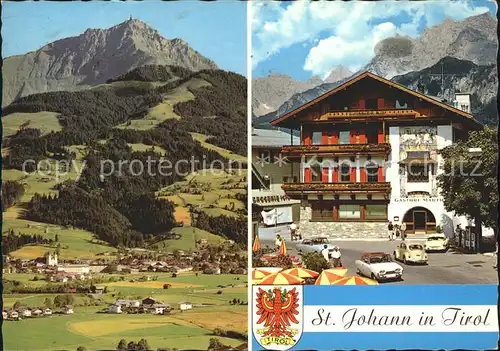 St Johann Tirol Panorama Dorfpartie Kat. St. Johann in Tirol