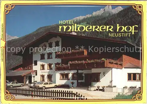 Neustift Stubaital Tirol Hotel Milderer Hof Kat. Neustift im Stubaital