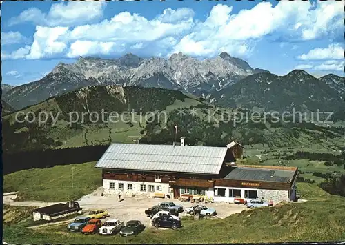 Fieberbrunn Tirol Alpengasthof Laerchfilzhochalm Lofener Steinberge Kat. Fieberbrunn