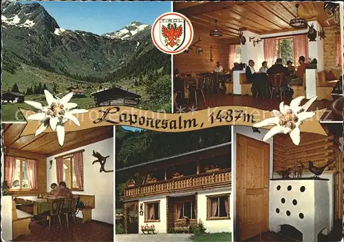 Gschnitz Tirol Laponesalm Gaststube Kaminzimmer Kat. Gschnitz