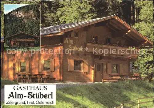 Mayrhofen Zillertal Gasthaus Alm Stueberl Zillergrund Kat. Mayrhofen